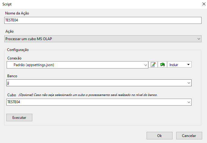 processar um Cubo MS OLAP